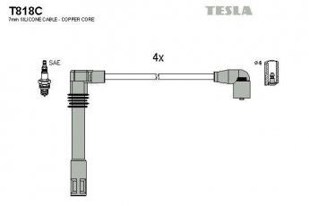 Купить T818C TESLA Провода зажигания