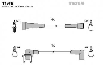 Купить T196B TESLA Провода зажигания