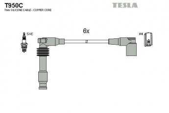Купить T950C TESLA Провода зажигания Омега Б (2.5 V6, 3.0 V6)