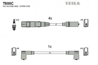 Провод зажигания T800C TESLA фото 1