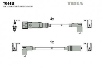 Купить T044B TESLA Провода зажигания Гольф 2 (1.0, 1.3, 1.8)