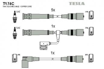 Купить T174C TESLA Провода зажигания