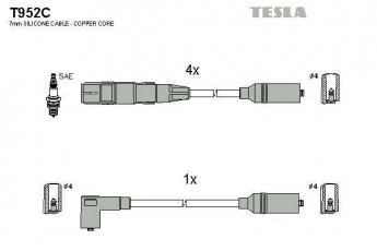 Провод зажигания T952C TESLA фото 1