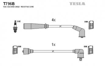 Купить T796B TESLA Провода зажигания Sephia