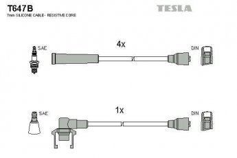 Купить T647B TESLA Провода зажигания Рено