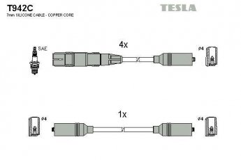 Купить T942C TESLA Провода зажигания Шаран 2.0