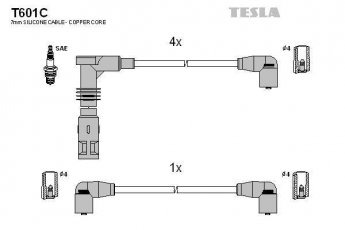 Купить T601C TESLA Провода зажигания Ibiza (1.8 i 16V, 2.0 i 16V)