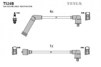 Купить T524B TESLA Провода зажигания