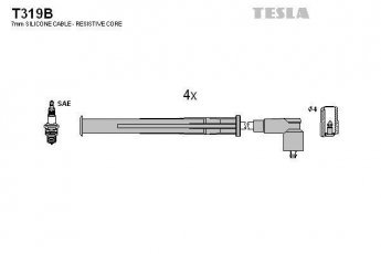 Купить T319B TESLA Провода зажигания Клио 2 (1.1, 1.2)