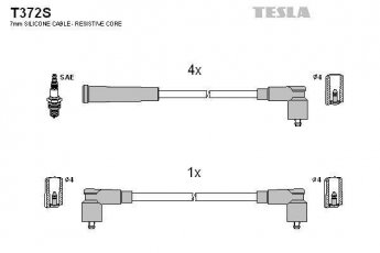 Купить T372S TESLA Провода зажигания Felicia (1.3, 1.3 LX, 1.3 LXI)
