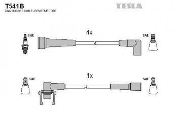 Купить T541B TESLA Провода зажигания