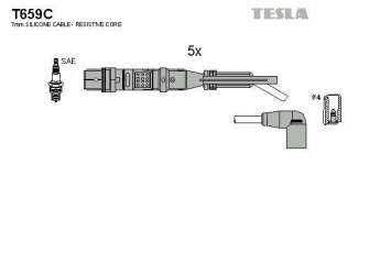 Купити T659C TESLA Провід запалювання Гольф (2.3 V5, 2.3 V5 4motion)
