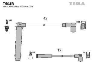 Купить T564B TESLA Провода зажигания