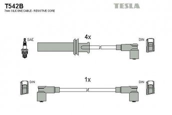 Купить T542B TESLA Провода зажигания Fiat