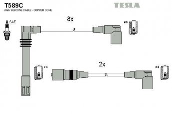 Купить T589C TESLA Провода зажигания Ауди 100 S4 V8 quattro