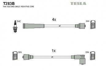 Купить T283B TESLA Провода зажигания Rekord (1.8, 1.8 E, 1.8 S)