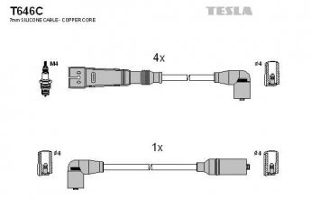Купить T646C TESLA Провода зажигания Поло (1.0, 1.3)