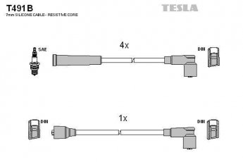Купить T491B TESLA Провода зажигания