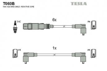 Купить T060B TESLA Провода зажигания Пассат (Б3, Б4) 2.8 VR6