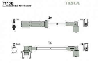 Купить T113B TESLA Провода зажигания Вольво 740 (2.0, 2.3)