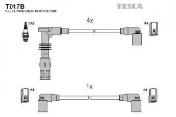 Купить T017B TESLA Провода зажигания Jetta 2 1.8 16V