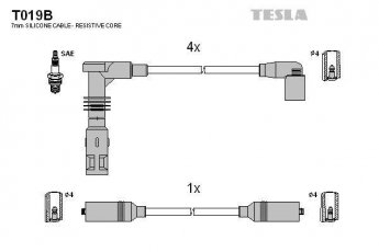 Купить T019B TESLA Провода зажигания Пассат (Б3, Б4) 2.0 16V