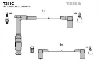 Купить T391C TESLA Провода зажигания