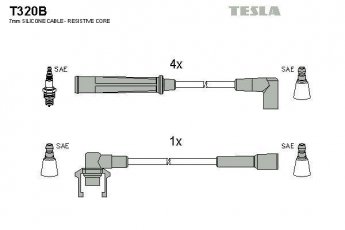 Купить T320B TESLA Провода зажигания Trafic 1 1.7