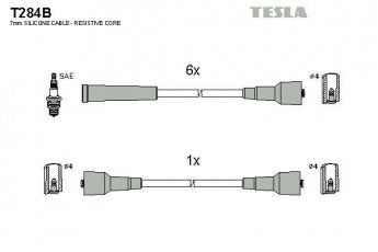 Купить T284B TESLA Провода зажигания