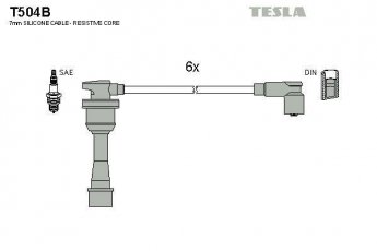 Купить T504B TESLA Провода зажигания Galant 7 2.0 V6-24