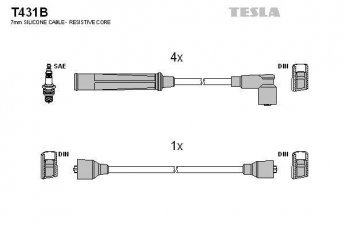 Купить T431B TESLA Провода зажигания