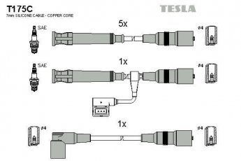 Купить T175C TESLA Провода зажигания БМВ Е28 520 i