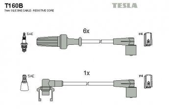 Купить T160B TESLA Провода зажигания Эспейс 2 2.8 V6