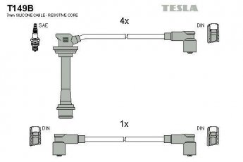 Купить T149B TESLA Провода зажигания Королла (1.6 16V, 1.6 GT 16V, 1.6 GTi)