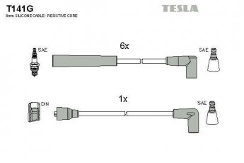 Купить T141G TESLA Провода зажигания Скорпио 1 (2.8 i, 2.9 i)