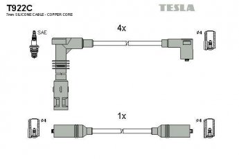 Купить T922C TESLA Провода зажигания Пассат (Б3, Б4) 2.0 16V
