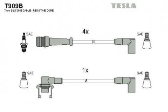Купить T909B TESLA Провода зажигания Safrane 1 (2.0, 2.0 12V, 2.2)