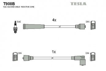 Купить T908B TESLA Провода зажигания Трафик 1 1.4