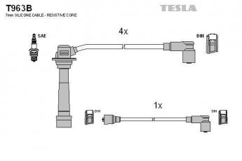 Купить T963B TESLA Провода зажигания Mazda