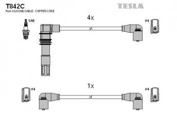 Купить T842C TESLA Провода зажигания Ibiza 1.4 i 16V