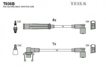 Купить T606B TESLA Провода зажигания