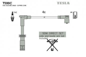 Купить T599C TESLA Провода зажигания Альфа Ромео  2.0 T.Spark
