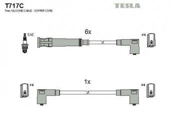 Купить T717C TESLA Провода зажигания