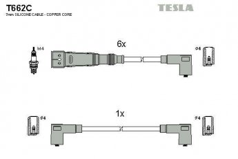 Купить T662C TESLA Провода зажигания Фольксваген ЛТ (35, 55) 2.4