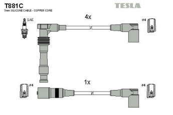 Купить T881C TESLA Провода зажигания Vectra A (2.0 i Turbo, 2000, 2000 16V)