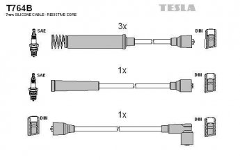 Купить T764B TESLA Провода зажигания