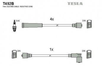 Купить T492B TESLA Провода зажигания Ванетте 1.5
