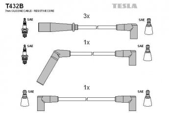 Купить T432B TESLA Провода зажигания Вранглер 2.5