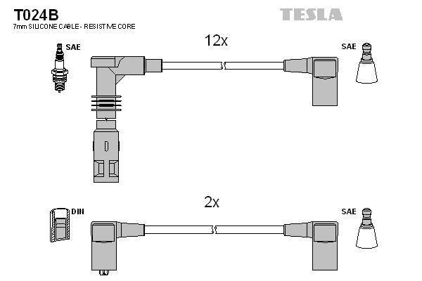 Купить T024B TESLA Провода зажигания