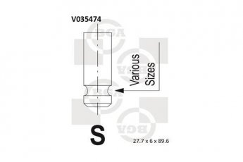 Купити V035474 BGA Впускний клапан
